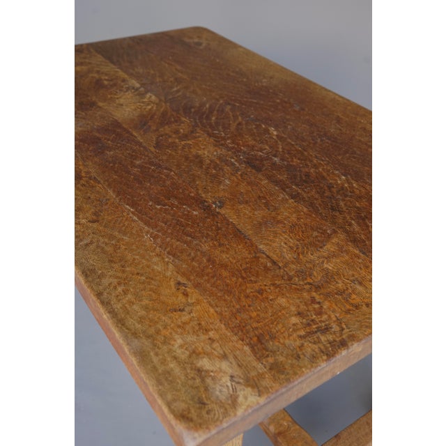 Brutalist Rustic Oak Dining Table from De Puydt, 1970s For Sale - Image 4 of 15