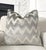Contemporary Luxury 24" Schumacher Chevron Velvet Pillow For Sale - Image 3 of 4