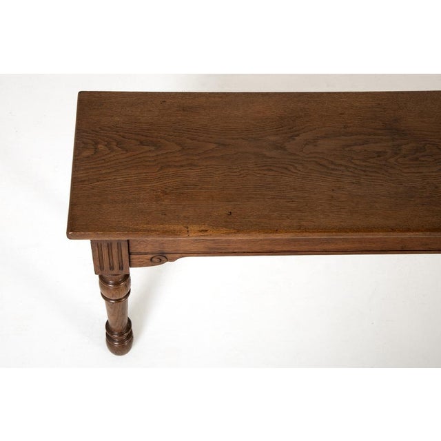 19th Century Oak Hall Bench For Sale - Image 4 of 7