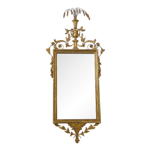 Early 20th Century Adams Federal Style Mirror With Wheat Sheaf and Laurel Leaf Details