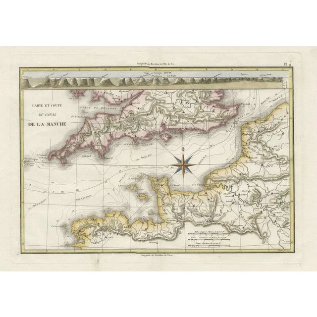 French Map of the English Channel, 1827 For Sale - Image 4 of 7