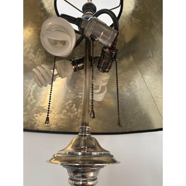 1980s Silver Plated Gargoyle Lamp For Sale In New York - Image 6 of 8