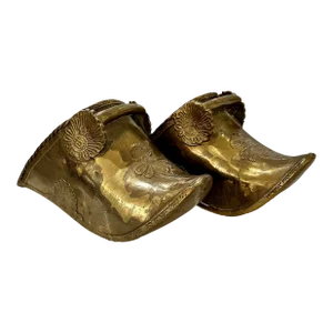 Pair of Antique Brass Conquistador Style Stirrup Slippers