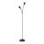 Steel Gooseneck Dual Shade Floor Lamp Mid-Century Modern 1970s For Sale