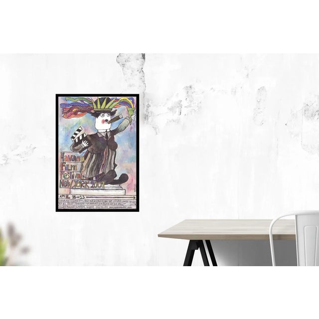 Havana Film Festival by Eduardo Munoz Bachs, Unsigned 2001 Offset Lithograph.36 x 26.5 inches