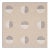 Sample - Schumacher Ando Hand Block Print Fabric in Ivory & Charcoal on Natural For Sale