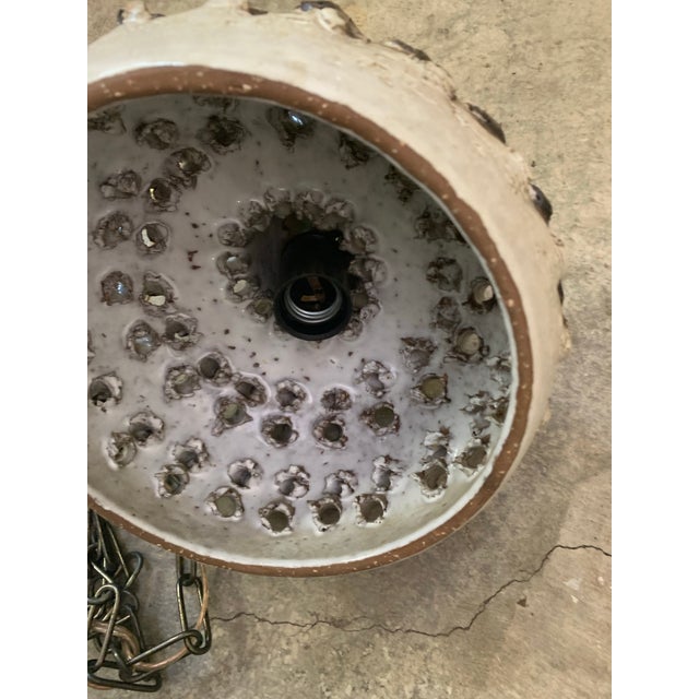 Ceramic Mid-Century Danish Ceramic Pendant Lamp For Sale - Image 7 of 12