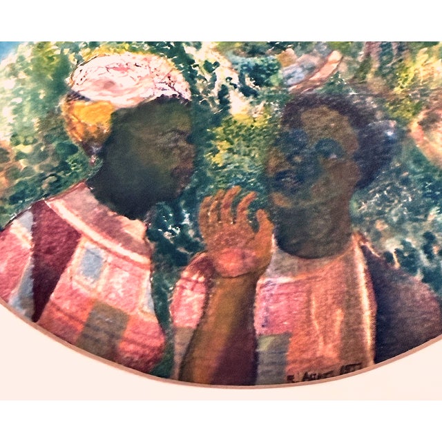 Two West African Women in a Magically Surreal Painting by Roland Ayers For Sale In San Francisco - Image 6 of 8
