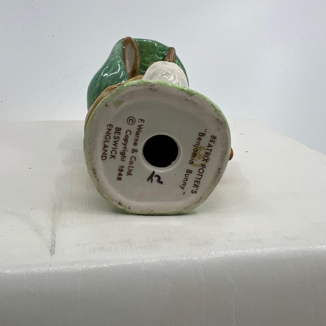 English Vintage 1948 Beswick Beatrix Potter Figurine of Benjamin Bunny For Sale - Image 3 of 8