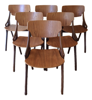 Danish Dining Chairs by Hovmand Olsen for Mogens Kold, 1960s, Set of 6
