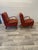 Original set art-deco mad-man relax chairs by halabala model “c ‘1920-1940 original upholstery very good wood,springs etc...