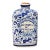 Italian Maiolica Apothecary Jar, Triangular Form, Cobalt Blue & White Pharmacy Vessel For Sale