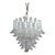 Contemporary Murano Style Glass Sella Chandelier with Kromo Metal Frame For Sale - Image 7 of 7