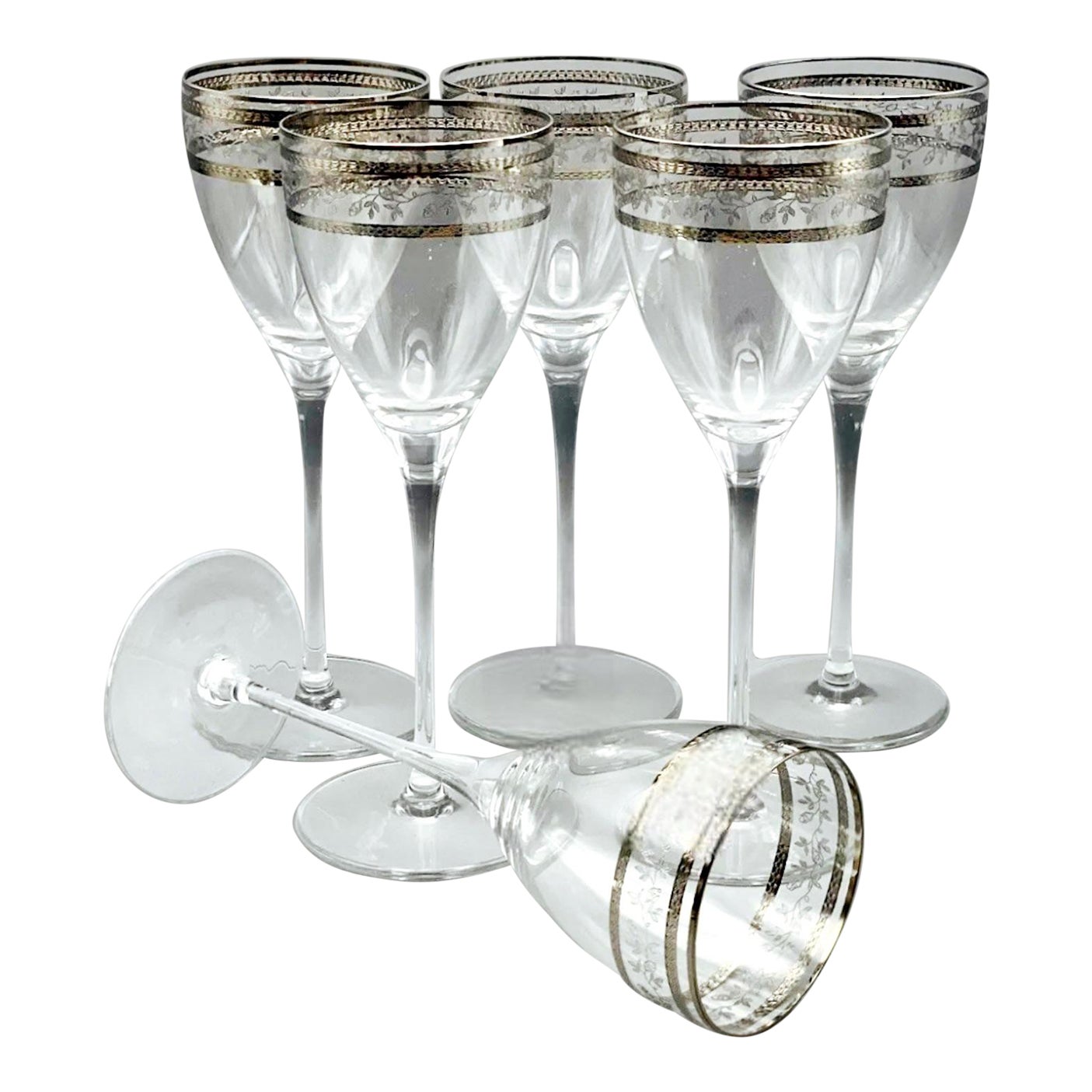 Vintage Italian Silver Florentine Wine Glasses Set of 6 Chairish