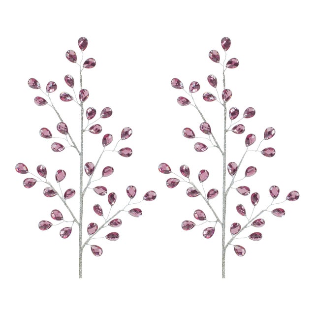 Contemporary Purple Jewel Spray (Set of 2) For Sale - Image 3 of 3