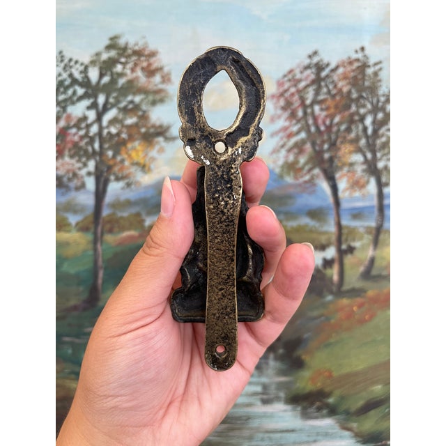 Gold Mayflower Ship Door Knocker Nautical Colonial Revival. For Sale - Image 8 of 9