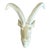 Vintage Faux Taxidermy White Goat Head Wall Mount For Sale
