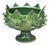 Italian Majolica Artichoke Pedestal Bowl, Emerald Green For Sale