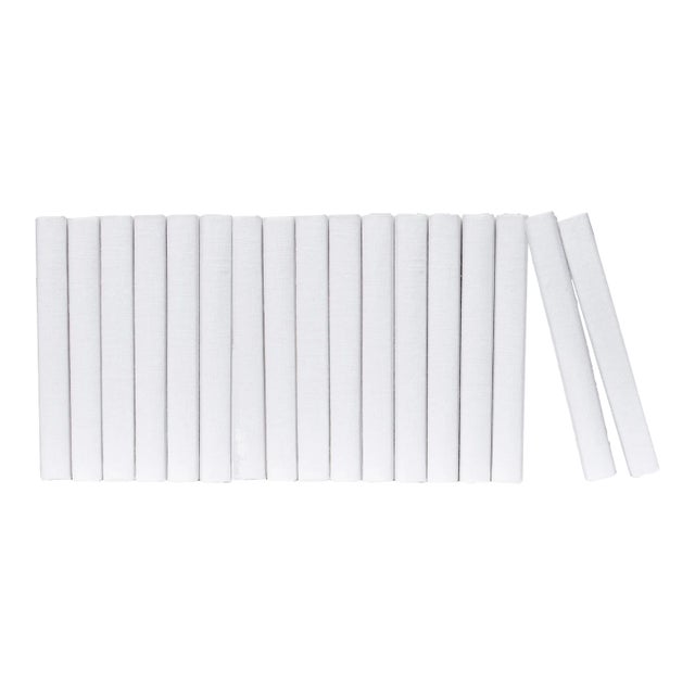 Decorative Books - Snowfall Linen Wrapped Books - White Books By The Foot For Sale