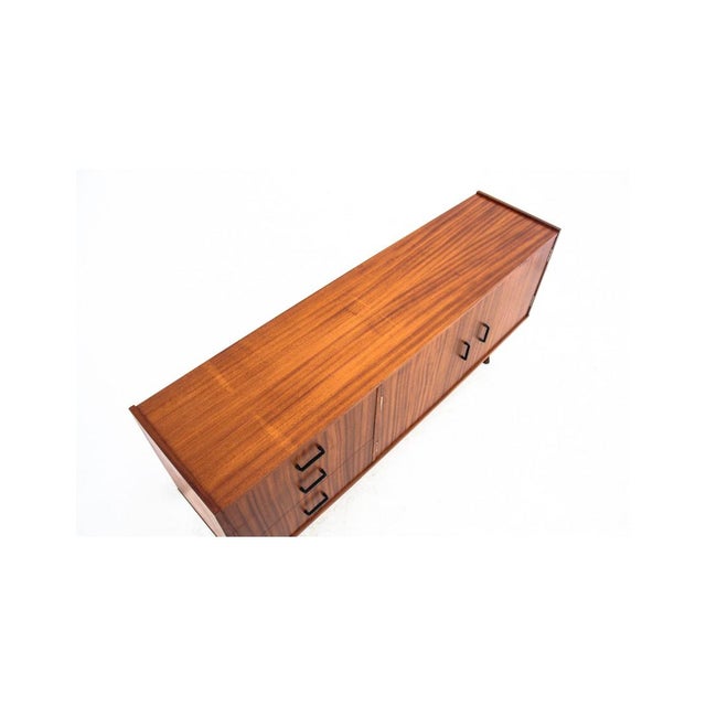 Vintage Chest of Drawers in Walnut, Poland, 1960s For Sale - Image 9 of 11
