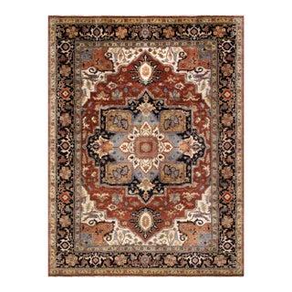 Serapi Wool Rust Area Rug- 8' 0'' X 7'11'' For Sale