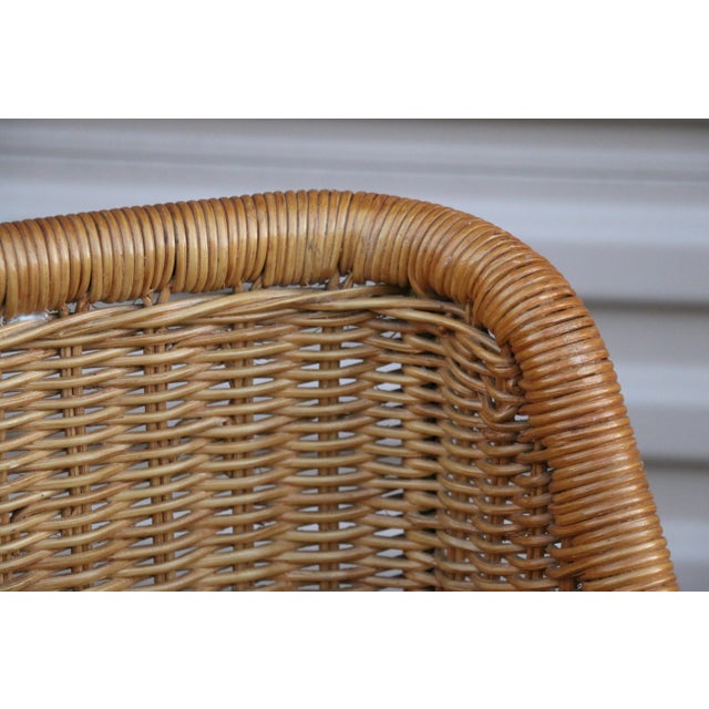 1970s Pair of Vintage Harvey Probber Model D43 Wicker Cantilever Armchairs, 1970s For Sale - Image 5 of 17