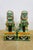 Late 20th Century 2 Chinese Green Sancai Glazed Porcelain Foo Dog Guardian Lion Statues 12" For Sale - Image 5 of 18