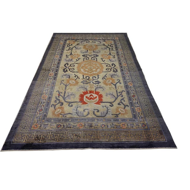 Late 19th Century W. Chinese Ningxia Silk Carpet 5'2" x 7'10" - 157 x 239