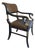 Vintage Shelby Williams Regency Ebonized & Gilt Armchair For Sale