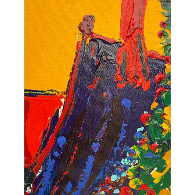 Textile 1986 Van Johnson “Van’s Road” Original Acrylic Painting, Arles, France For Sale - Image 7 of 12