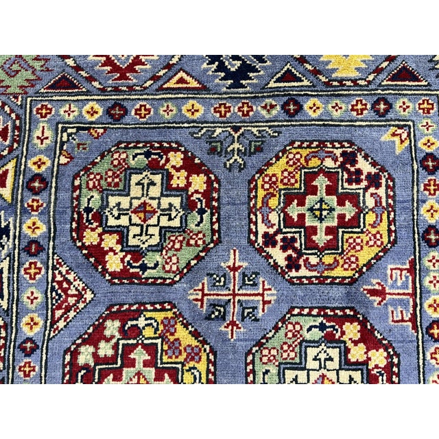 Gray Gray Turkmen Philpa Bokhara Design Wool Rug, 3'4" X 4'10" For Sale - Image 8 of 14