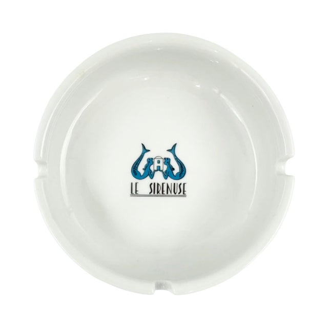 White Vintage Le Sirenuse Hotel Positano Ashtray Richard Ginori Italian Porcelain For Sale - Image 8 of 8