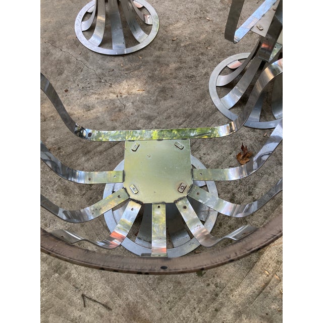 Metal Herbert Saiger for Russell Woodard Mid Century Modern Swivel Chairs - Set of 4 For Sale - Image 7 of 7