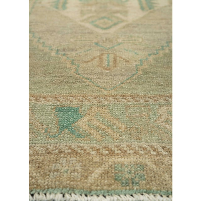 Turkish Turkish Mini Rug Oriental Hand Knotted Vintage Rug 1'10" x 3'7" #21026 For Sale - Image 3 of 8