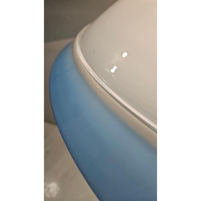 Large White and Blue Murano Glass Pendant, 1970s For Sale - Image 9 of 11