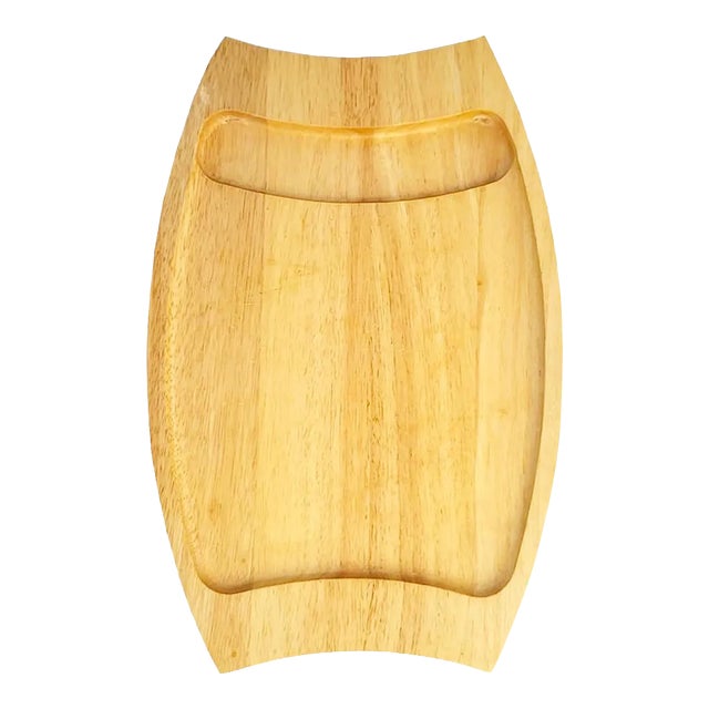 Late 20th Century Dansk Beech Wood Cheese and Snack Tray For Sale