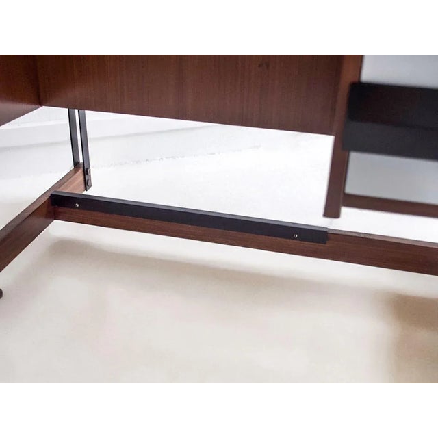 Wooden Writing Desk with Metal Structure, Italy, 1960s For Sale - Image 9 of 16