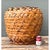 Camel Vintage Woven Rattan Floor Basket For Sale - Image 8 of 12