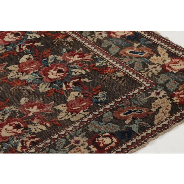 Textile Antique 19th Century Karabagh Runner With Floral Patterns in Red - Rug & Kilim For Sale - Image 7 of 11