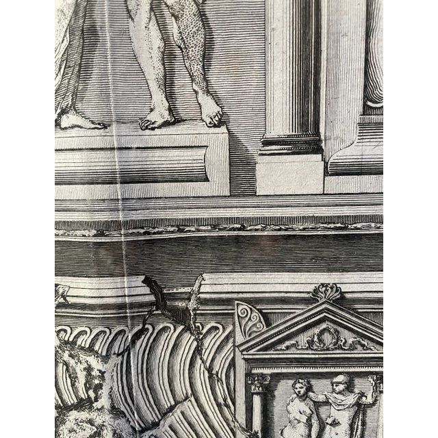 Grand Tour Giovanni Battista Piranesi, the Antiquities of Rome, 1756, Tom. Ii, Plate Xx. Framed Antique Etching For Sale - Image 3 of 9