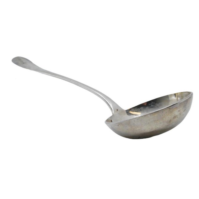 Plain Silver Soup Ladle For Sale - Image 6 of 6