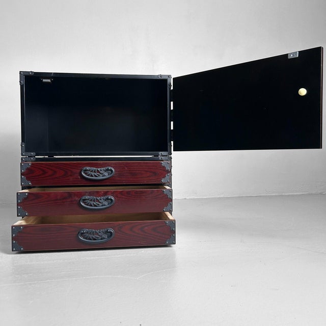 Vintage Japanese Tansu Chest, 1980s, Set of 2 For Sale - Image 11 of 16