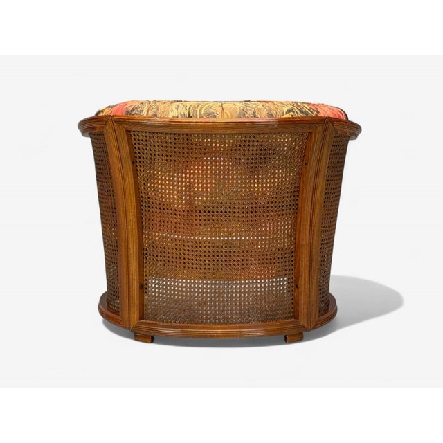 Traditional, Cane, Walnut, Barrel Back Armchair, Usa, 1980s For Sale - Image 10 of 11
