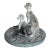 1980s Cast Marble Sculpture of Two Hunting Dogs on a Round Base For Sale