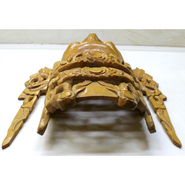 This vintage 1970s Balinese wall plaque is an exquisite example of regional folk artistry from Bali, Indonesia, hand-...