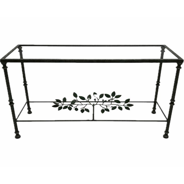 1960s Giacometti Style Console Table With a Verdigris Patina Finish For Sale In Miami - Image 6 of 9