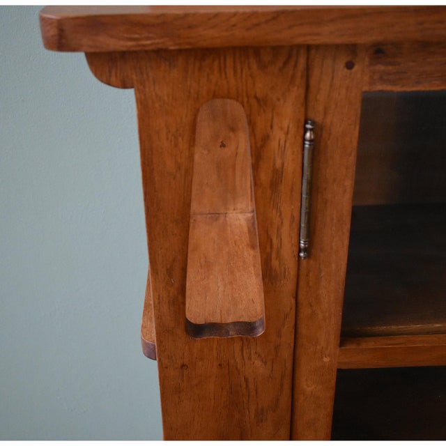 Mission Mission Double Door Bookcase With Side Shelves - Michael's Cherry For Sale - Image 3 of 9