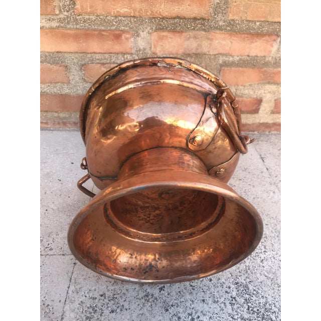 Vintage Copper Flower Pot For Sale - Image 10 of 12