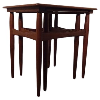 Danish Teak Nesting Tables, 1960s, Set of 2 For Sale