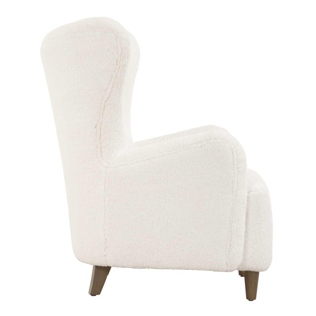 Ingel White Wingback Armchair For Sale - Image 6 of 10